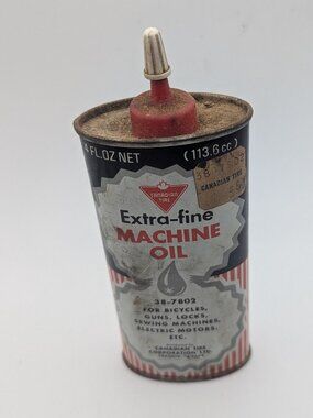 Canadian Tire Vintage Machine Oil Metal Tin 4oz